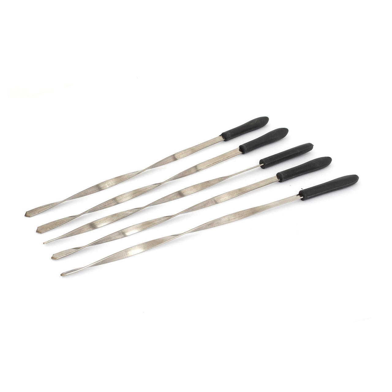 Набор шампуров из 5 штук для шашлычницы стальные с пластиковыми ручками 32 см - фото 6 - id-p92120878