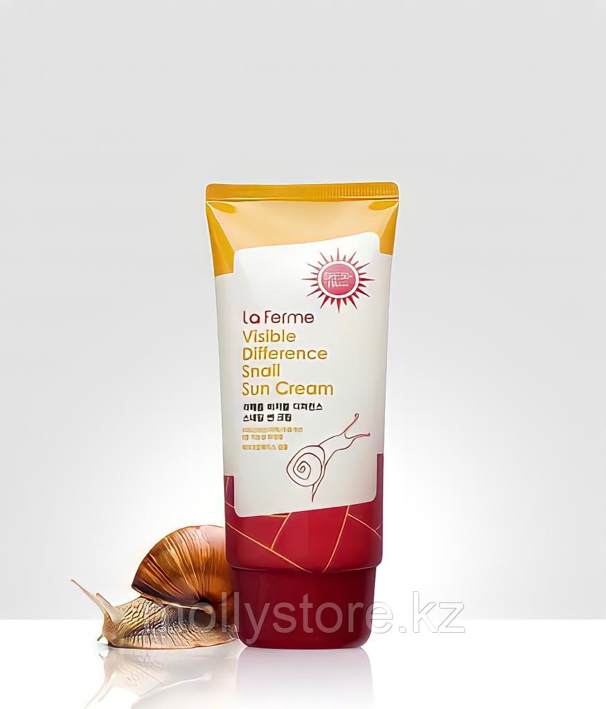 Солнцезащитный крем с экстрактом улитки FarmStay Visible Difference Snail Sun Cream spf50 pa+++