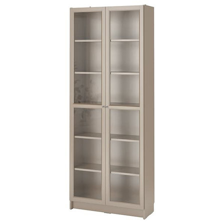 Стеллаж БИЛЛИ серый/эффект «металлик» 80x30x202 см ИКЕА, IKEA, фото 2