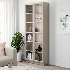 Стеллаж БИЛЛИ серый/эффект «металлик» 80x30x202 см ИКЕА, IKEA, фото 2