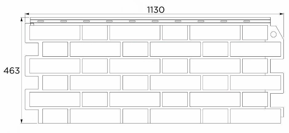 Фасадные панели Белый 1130x463 мм ( 0,47 м2) Облицовочный Кирпич FINEBER - фото 5 - id-p92124359