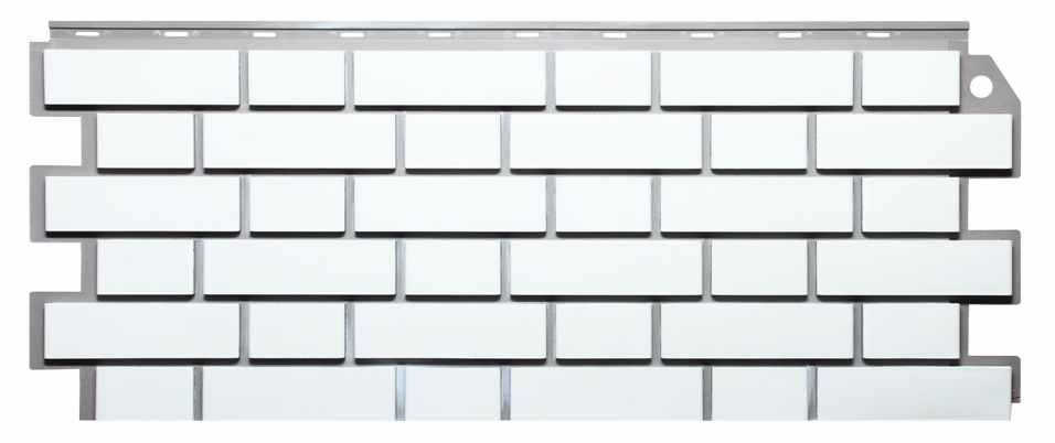 Фасадные панели Белый 1130x463 мм ( 0,47 м2) Облицовочный Кирпич FINEBER - фото 1 - id-p92124359