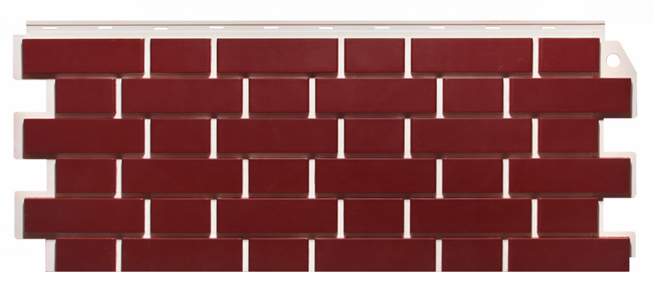 Фасадные панели Britt бордовый 1130x463 мм ( 0,47 м2) Облицовочный Кирпич FINEBER