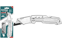 Нож складной трапецивидное лезвие TOTAL THT5136138