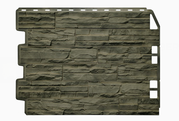Фасадные панели Скол 3D Facture Дымчатый 795х595 мм (0,41 м2) ДАЧНЫЙ  FINEBER