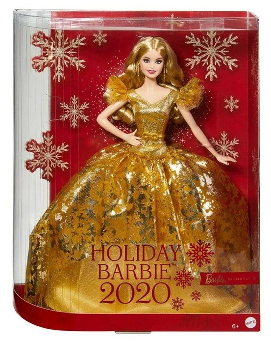 Кукла Барби Рождество-2020 Holiday Barbie блондинка коллекционная Mattel