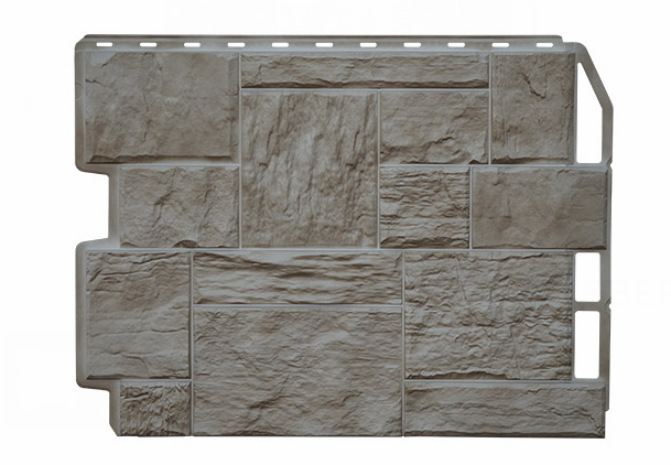 Фасадные панели Туф 3D Facture Светло-бежевый 795х595 мм (0,41 м2) ДАЧНЫЙ  FINEBER