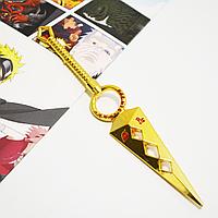 Игрушечное оружие Наруто кунай с ручкой цвет золото