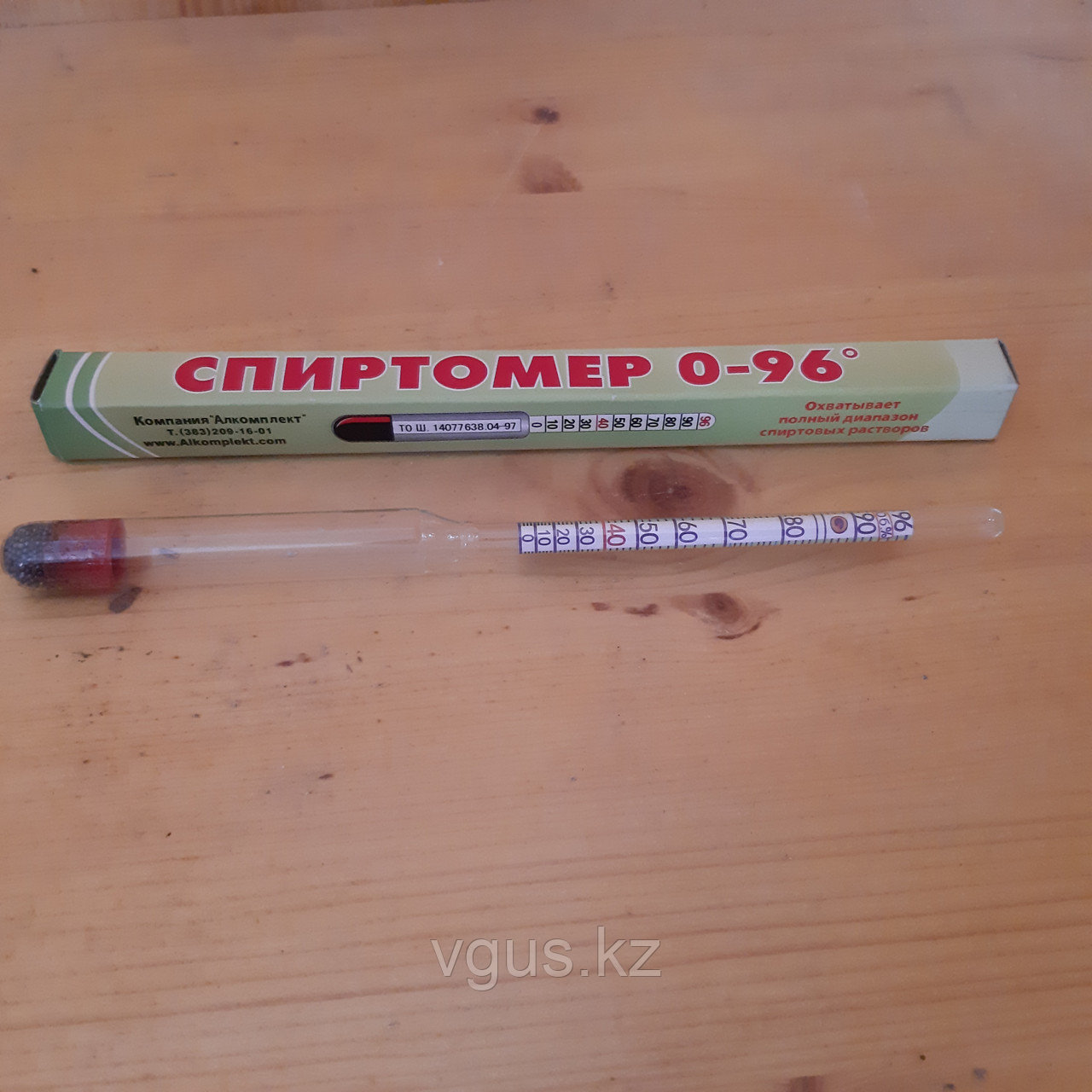 Спиртометр-ареометр 0-96` Длина 17 см.