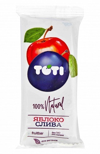 TOTI Батончик- пастила, Яблоко-Слива ,40 гр