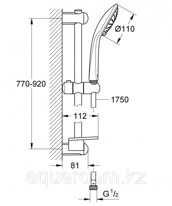 Душевой гарнитур Grohe Euphoria Хром (27225001) - фото 3 - id-p92174299