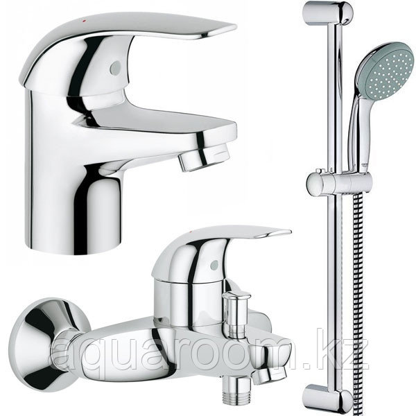 Комплект смесителей Grohe Euroeco Хром (124428) - фото 1 - id-p92174572