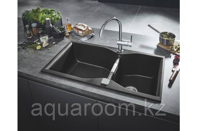 Кухонная мойка Grohe K700 90 Черный гранит (31658AP0) - фото 3 - id-p92174800