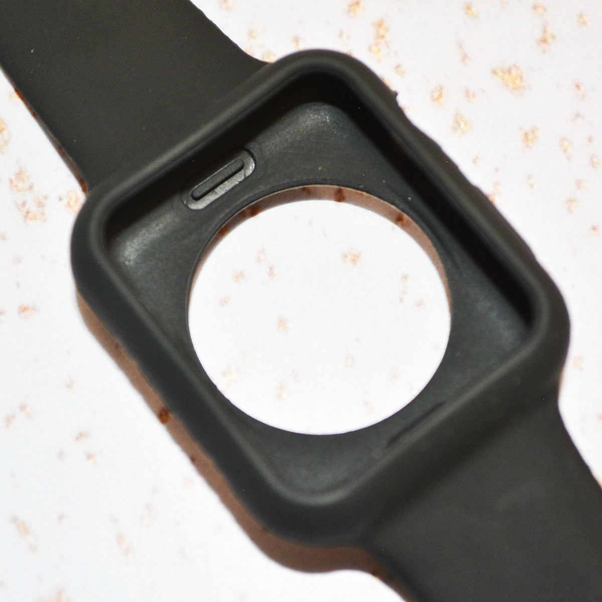 Ремешок силиконовый с корпусом для смарт часов 38 мм с застежкой черный - фото 3 - id-p92176820