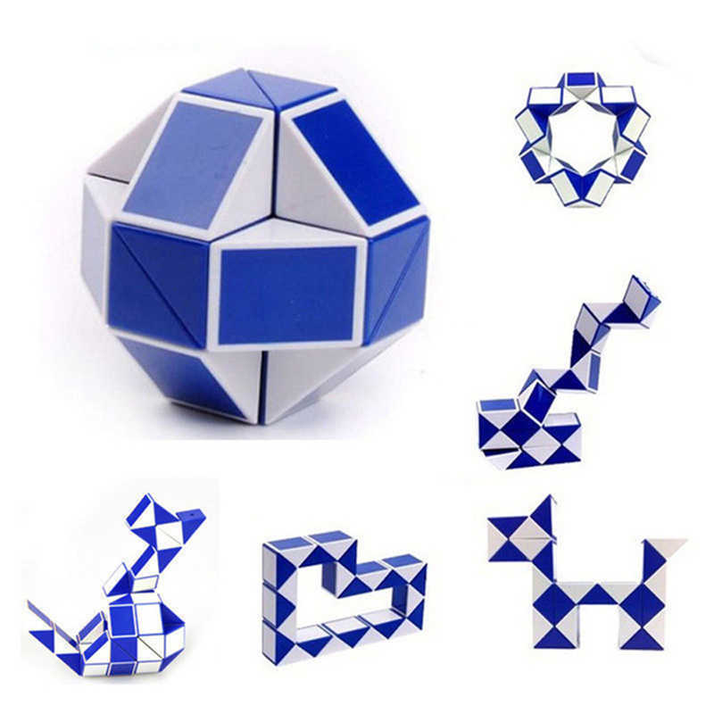 Головоломка Magic Snake Cube 24 элемента синий/белый