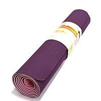 Коврик для йоги и фитнеса (йогамат) 4 мм 61х173 см розово фиолетовый