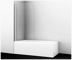 Шторка на ванну WasserKRAFT Leine 80x140  профиль Серебристый стекло прозрачное (35P01-80)