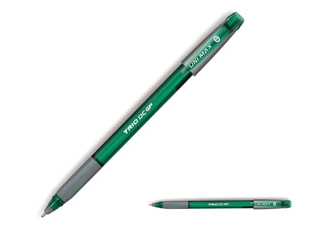 Ручка шариковая UNIMAX "TRIO DC GP" 1,0 мм, зеленая