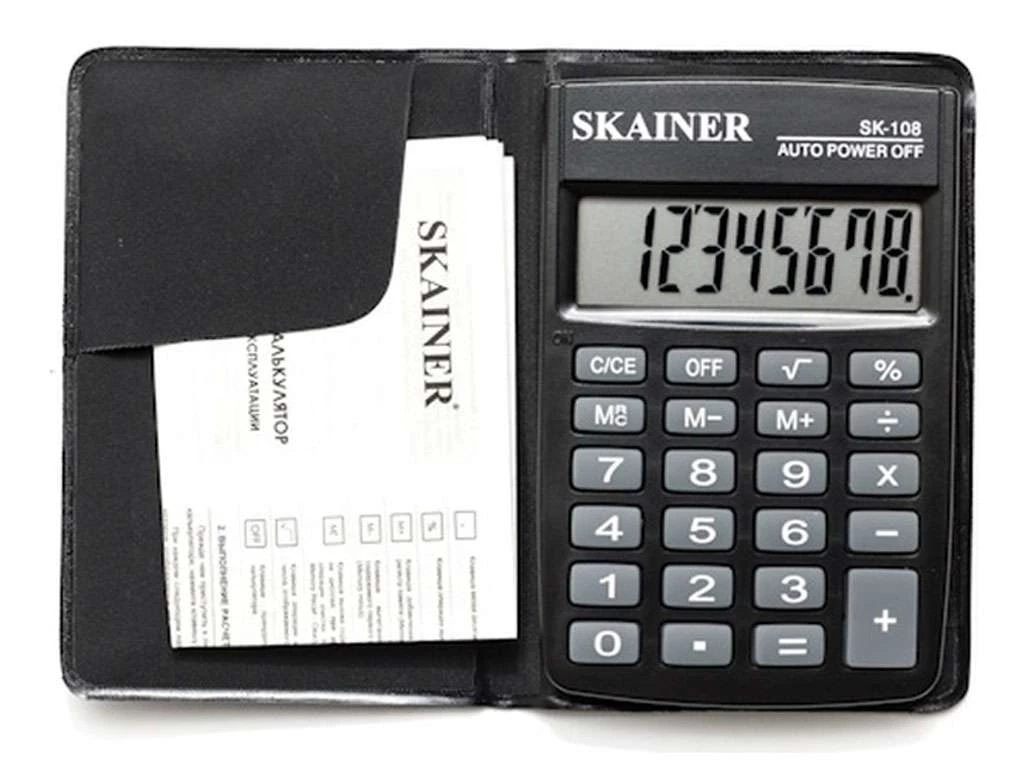Калькулятор карманный SKAINER "108NBK" 8-разрядный