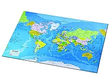 Покрытие настольное DURABLE 40 х 53 см, с картой мира