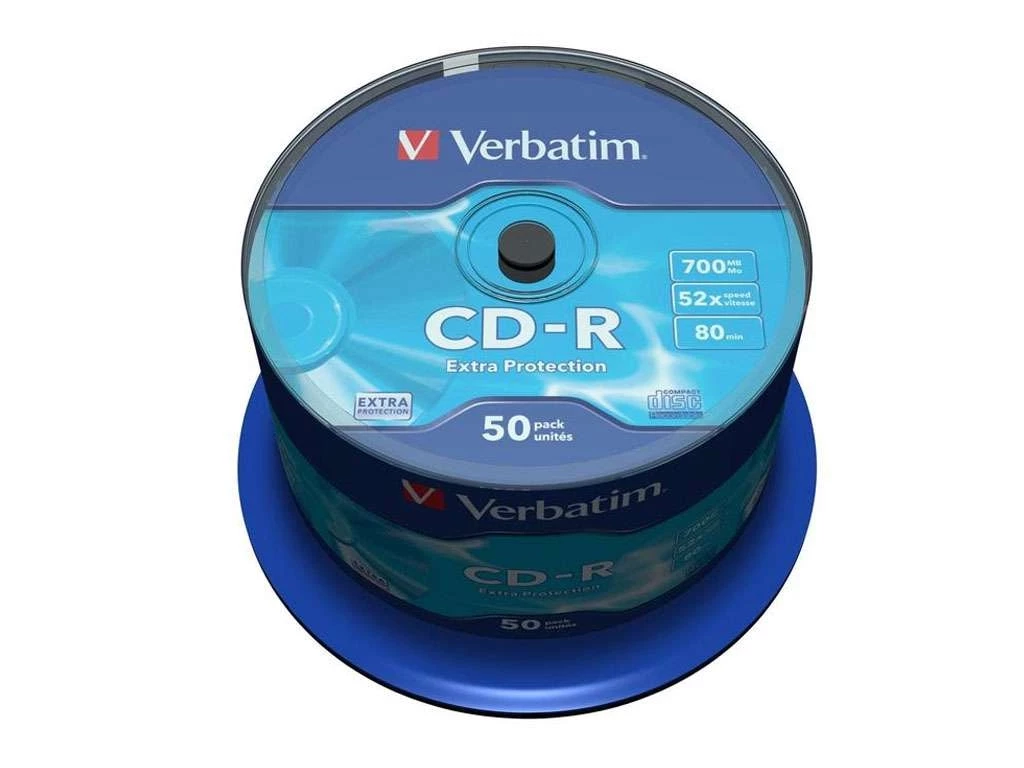 Диск CD-R Verbatim 700МВ/52х (50 штук в упаковке)