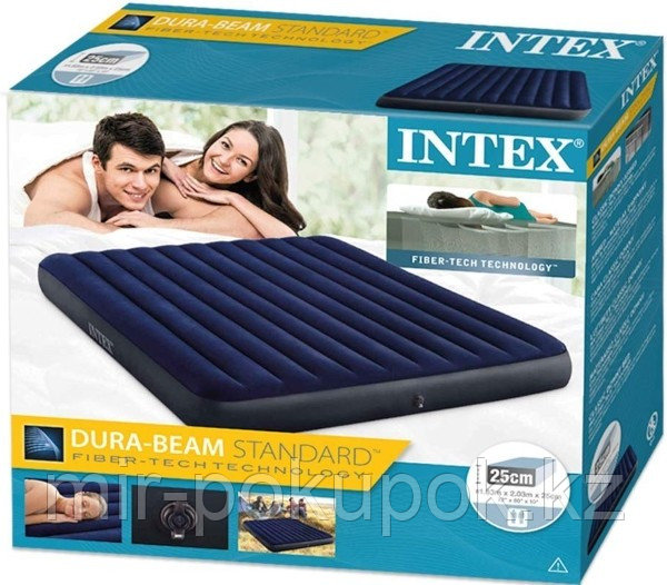 Надувной матрас двуспальный 183х203х25 см Intex 64755