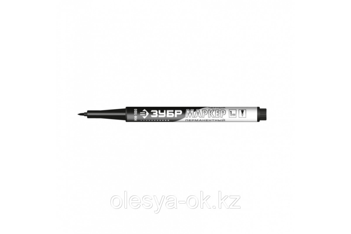 Маркер ЗУБР МП-100 черный (1мм) перманентный, заостренный наконечник - фото 2 - id-p92220511
