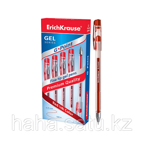Ручка гелевая ErichKrause® G-Point, цвет чернил красный, фото 2