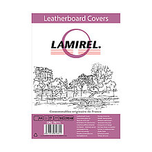 Обложки Lamirel Delta A4 LA-78771, картонные, с тиснением под кожу , цвет: кремовый, 230г/м², 100шт