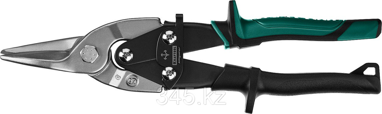Ножницы по металлу KRAFTOOL Alligator, прямые, Cr-Mo, 260 мм - фото 1 - id-p45379278