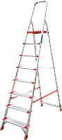 Стремянка алюминиевая NV500 8 широких ступеней профессиональная