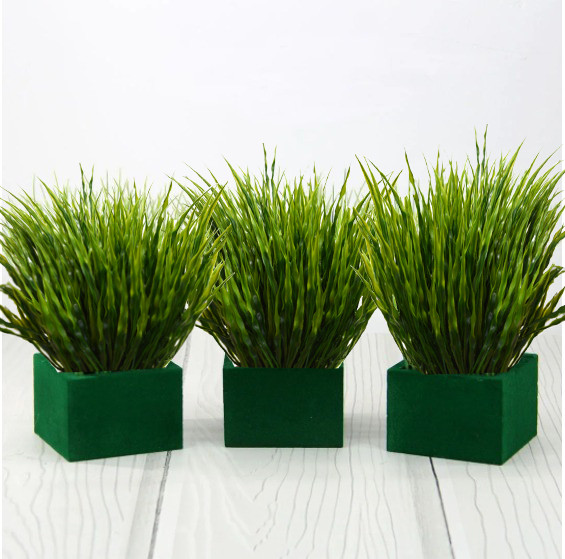 Искусственная волнистая трава для декора с регулирующей длиной 30-43 см (1 пучок)