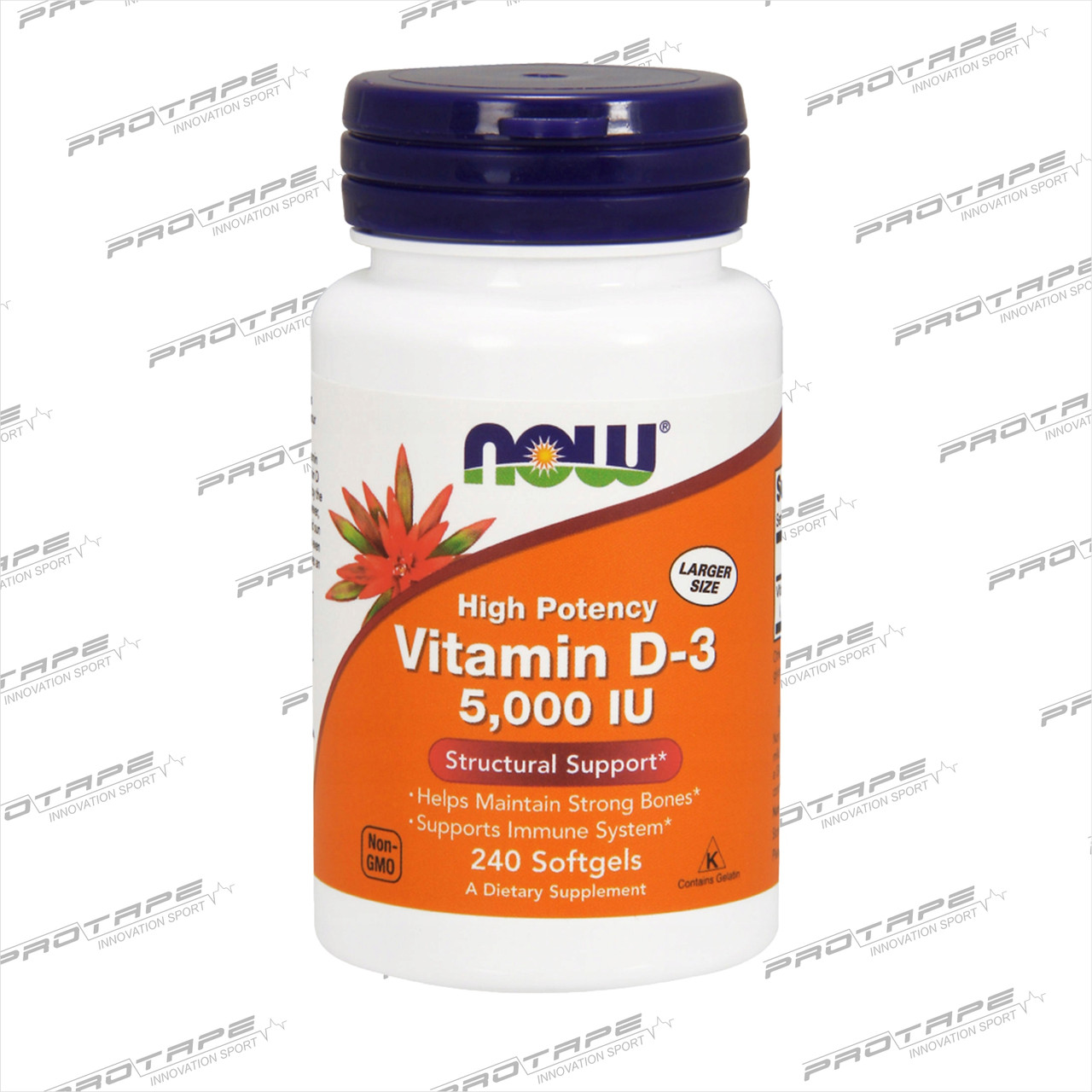 Витамин Д-3 NOW Vitamin D-3 5000 ME / 120 гелевых капсул
