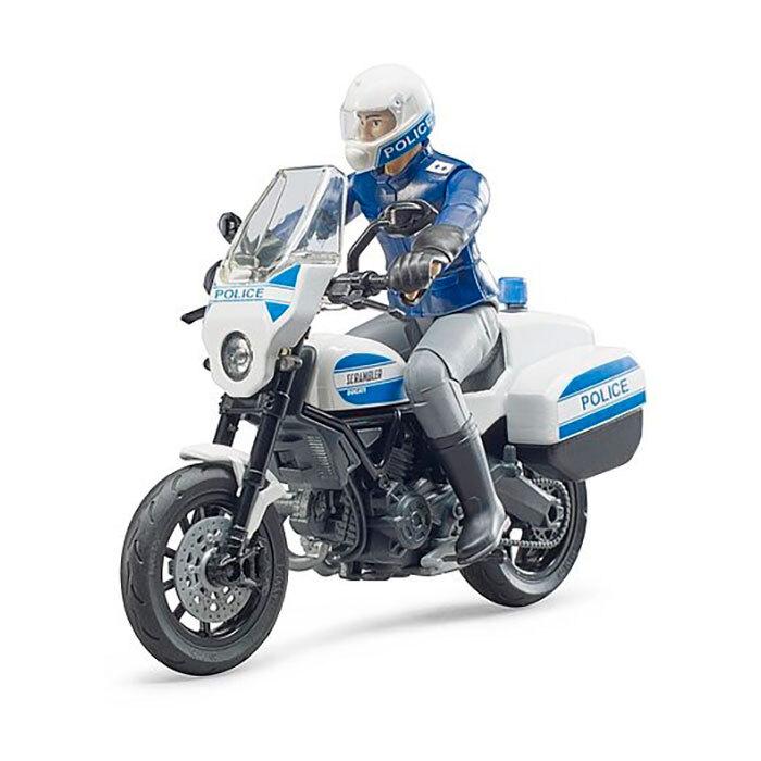 Bruder Игрушечный Мотоцикл Scrambler Ducati с фигуркой полицейского (Брудер 62-731) - фото 2 - id-p92250163