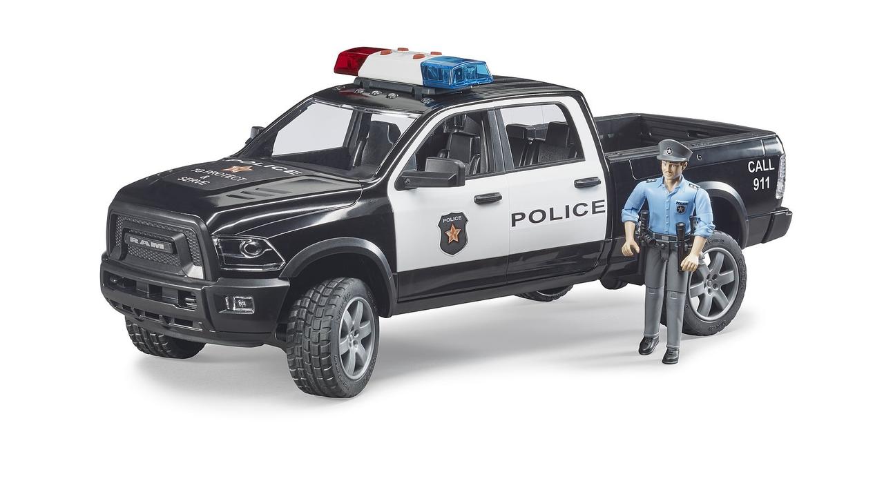 Bruder Игрушечный Полицейский Пикап Внедорожник RAM 2500 с фигуркой полицейского (Брудер 02-505)