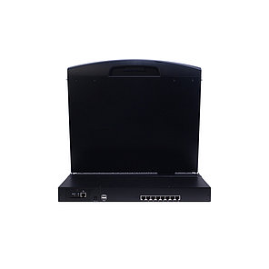 KVM консоль, SHIP, AI-7108TLS, Стоечная, 8 портов CAT5, 17" экран, Поддержка IP функции, Чёрный, фото 3