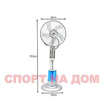 Вентилятор с водяным увлажнителем и таймером+пульт на 75 Вт (цвет серый), фото 2