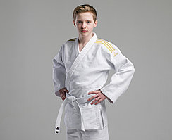 Кимоно для дзюдо Adidas Champion 2  Original IJF белое с золотыми лампасами