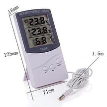 Термометр-гигрометр цифровой KTJ TA318 с выносным датчиком температуры, фото 3
