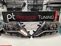 Передние фары на Land Cruiser Prado 150 2014-17 дизайн STYLE