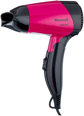 Фен MAXWELL MW 2007  черный/розовый