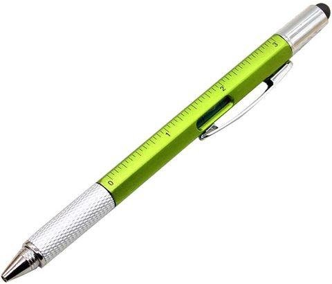 Мультитул-ручка 6 в 1 TOMTOSH [шариковая ручка-2 отвертки-стилус-уровень-линейка] (Зеленый) - фото 1 - id-p92294804