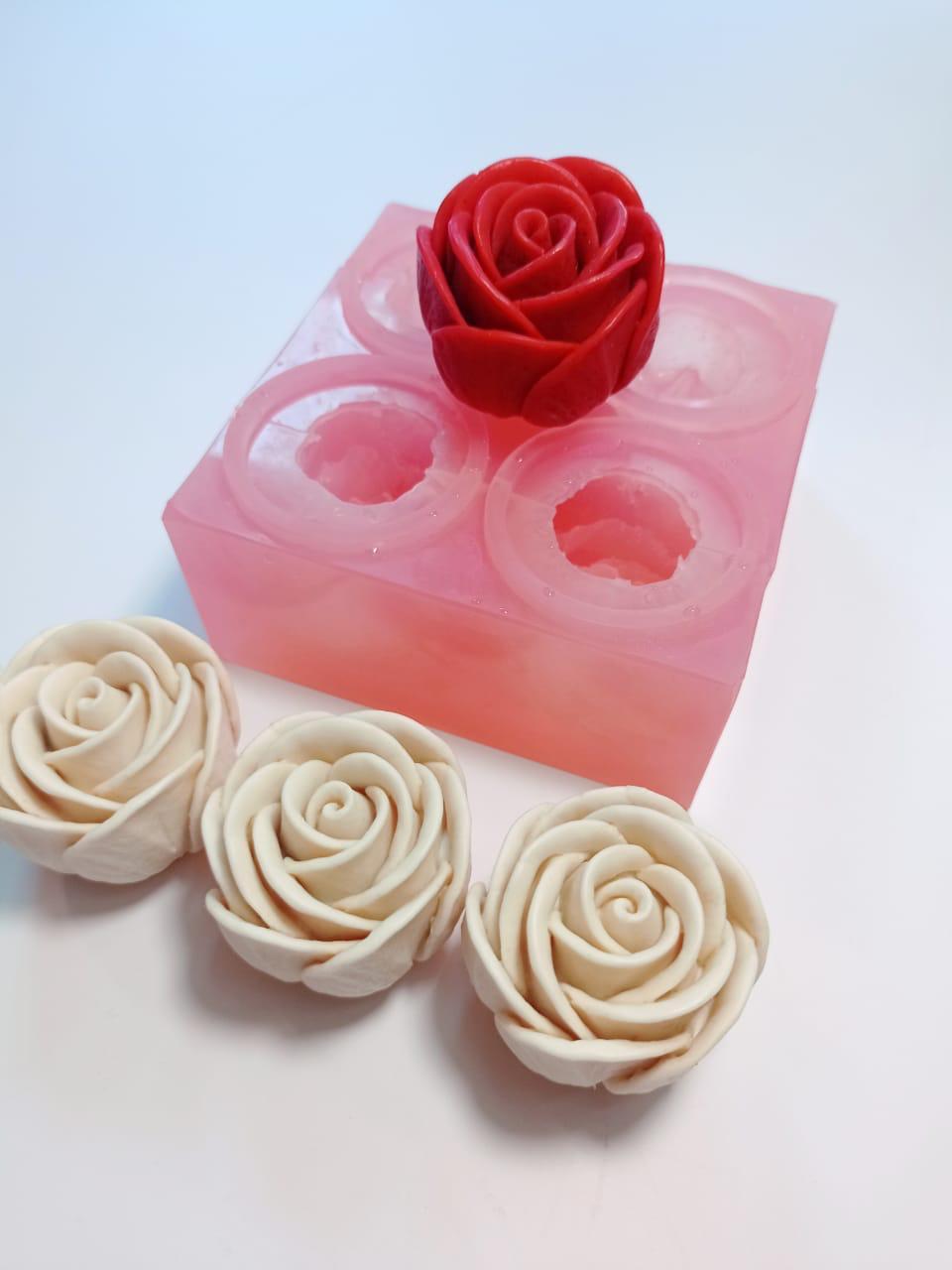 Силиконовый молд 3d «роза b»