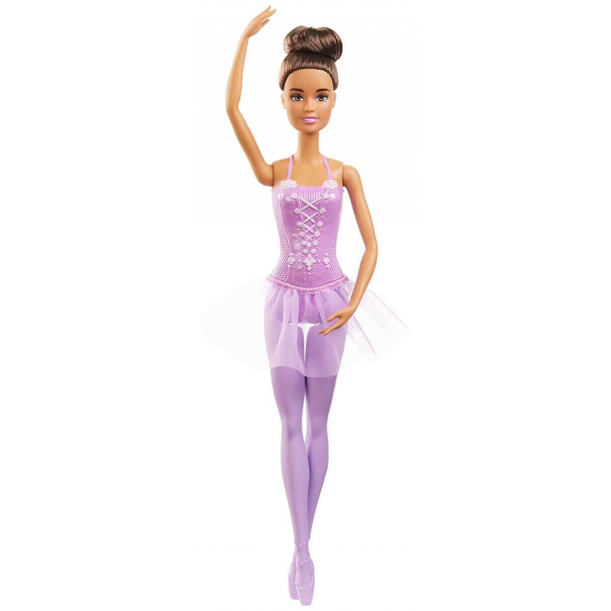 Barbie Кукла Barbie Балерина брюнетка в сереневом топе