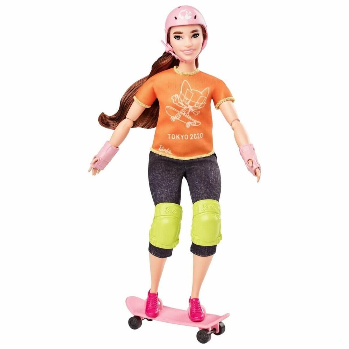 Barbie Кукла Barbie Олимпийская спортсменка Tokyo 2020 скейтбординг