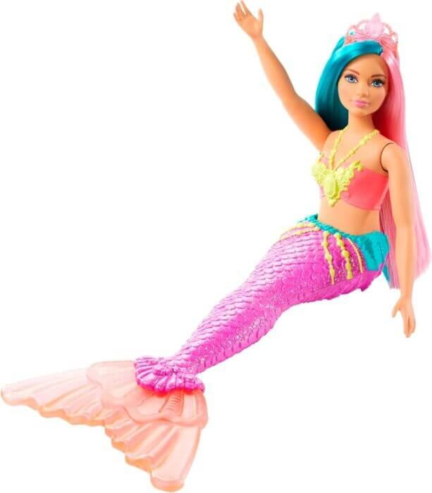 Barbie Дримтопия Кукла Barbie Русалочка в розово-желтом топе