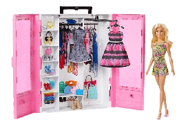 Barbie Шкаф модницы с куклой Барби