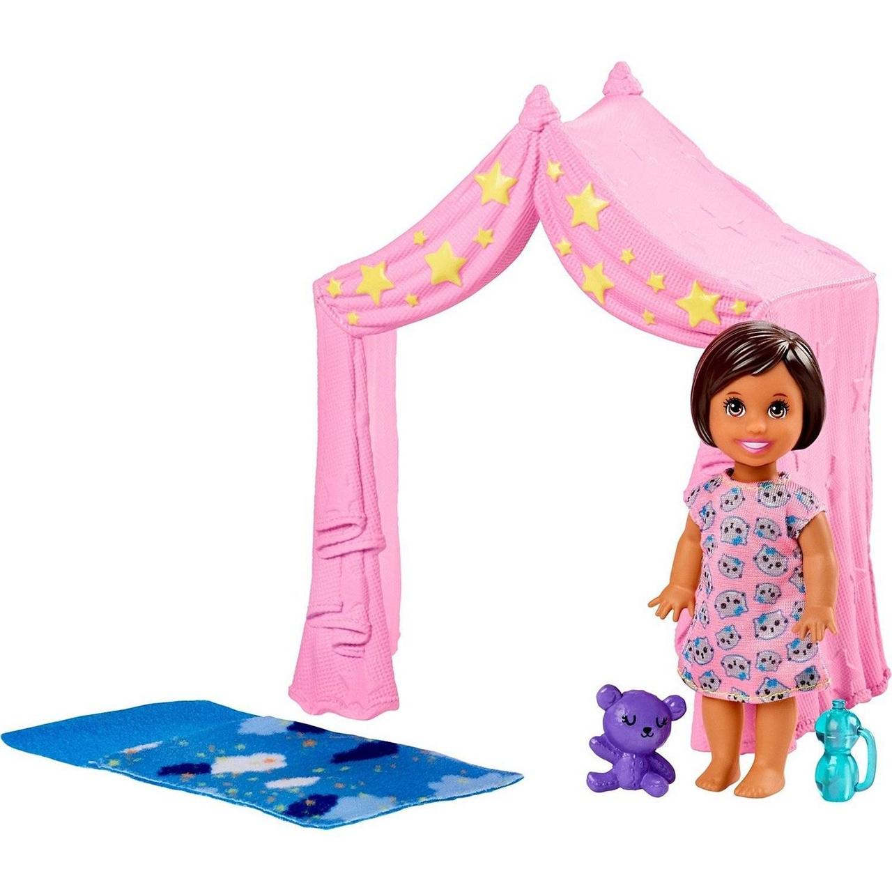 Barbie Игра с малышом "Девочка брюнетка", 10,5 см