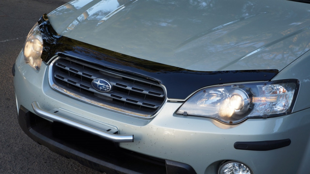 Мухобойка (дефлектор капота) Subaru Outback 2006-2009 (кроме версии USA рестайлинг) - фото 1 - id-p92302637