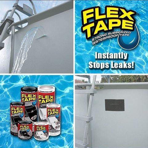 Изоляционная лента белая сверхсильная FLEX TAPE WHITE термо и водостойкая (Jumbo) - фото 3 - id-p92303375